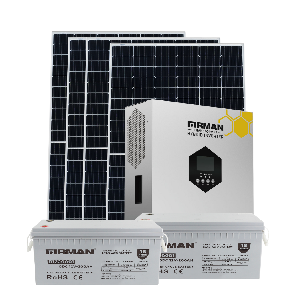 SUMEC 3000W Transformer Hybrid Inverter Package GDC 12V-200AH