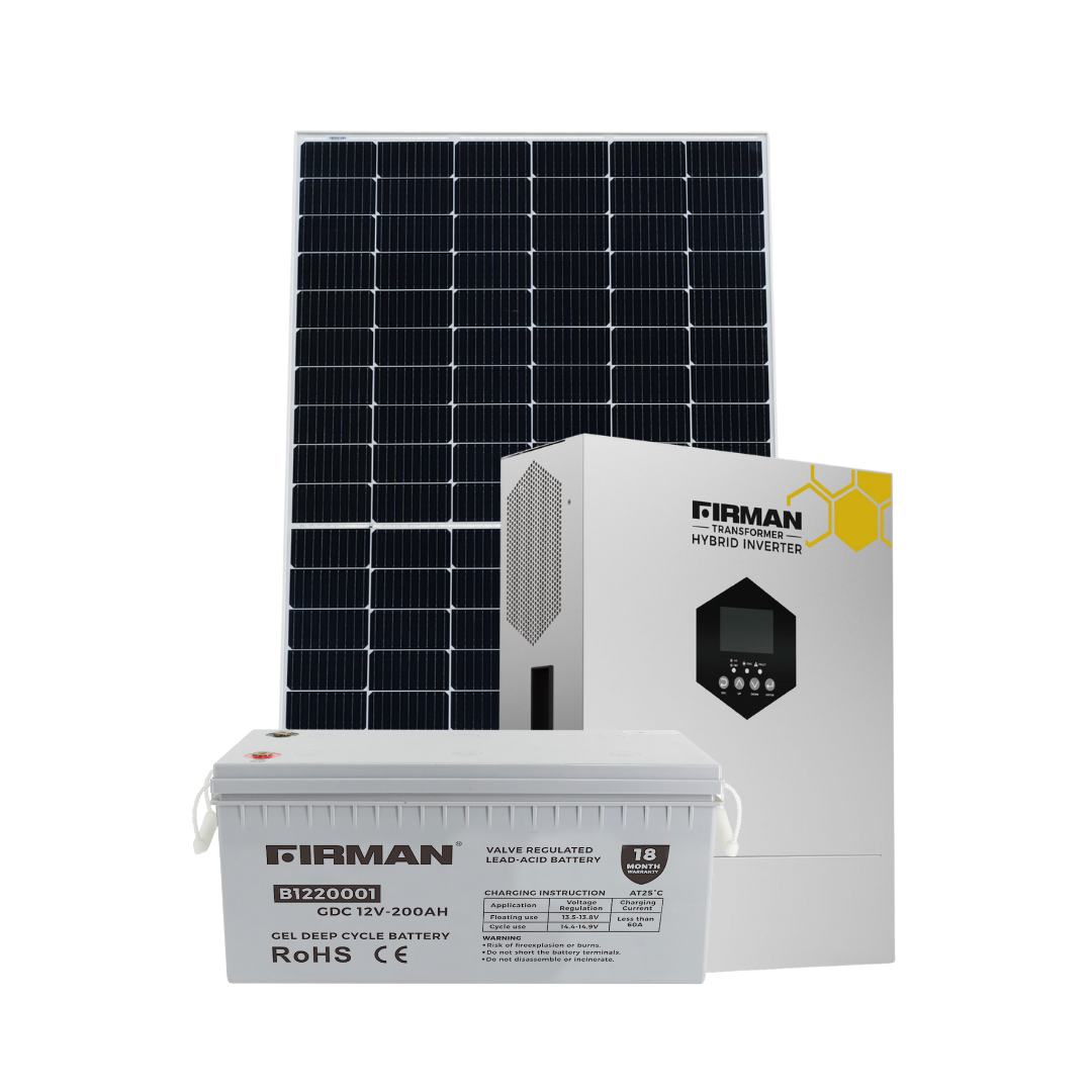 SUMEC 1000W Firman Transformer Hybrid Inverter Package GDC 12V-200AH