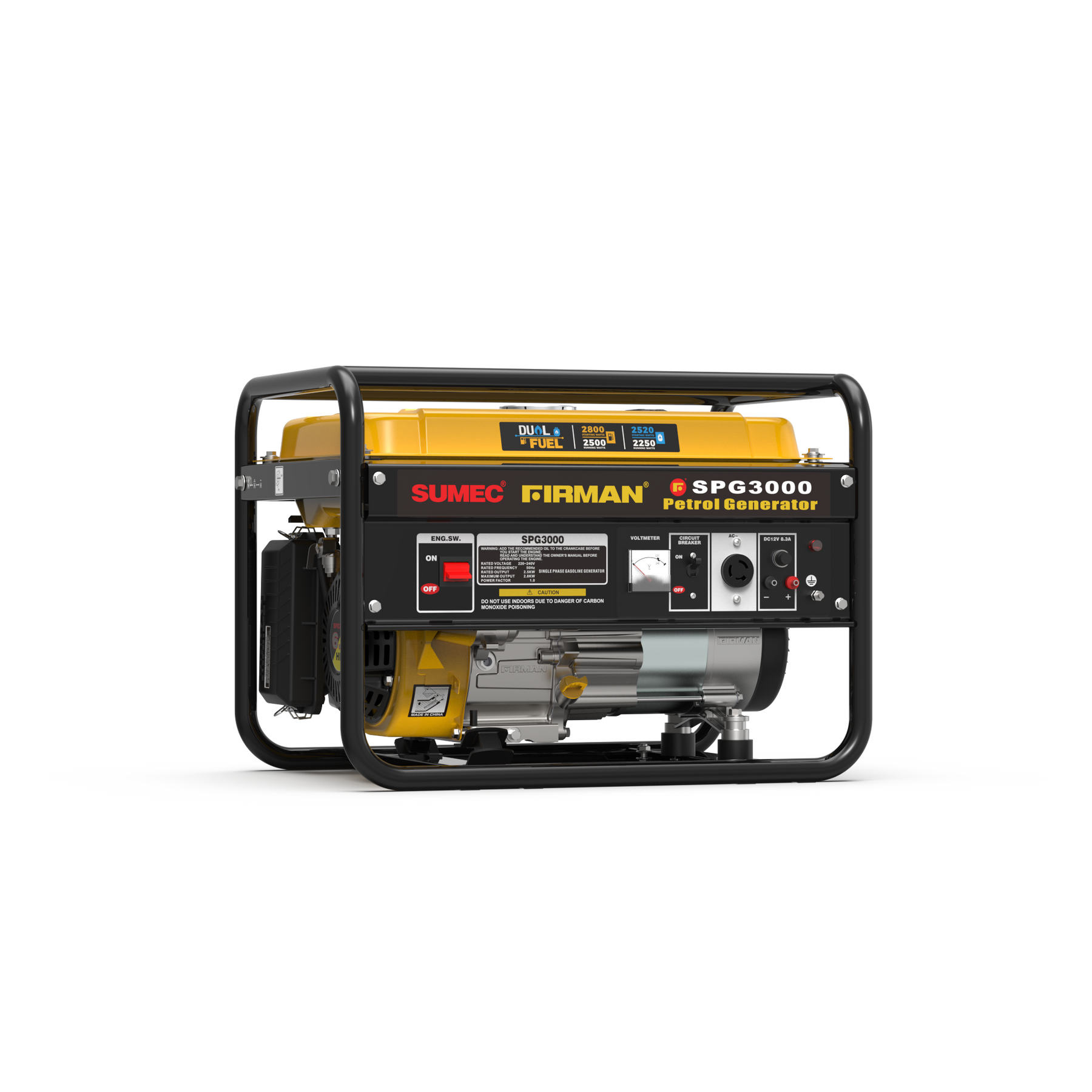 SUMEC Firman 2.5kva SPG3000 Dual Fuel Manual Generator