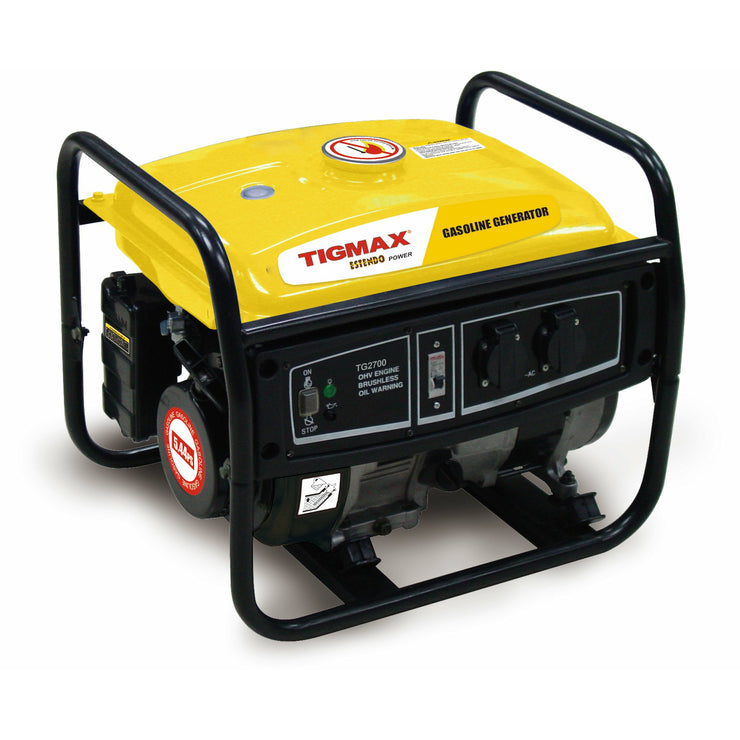 Tigmax 2.0kva Manual Generator - TG2700 Yellow