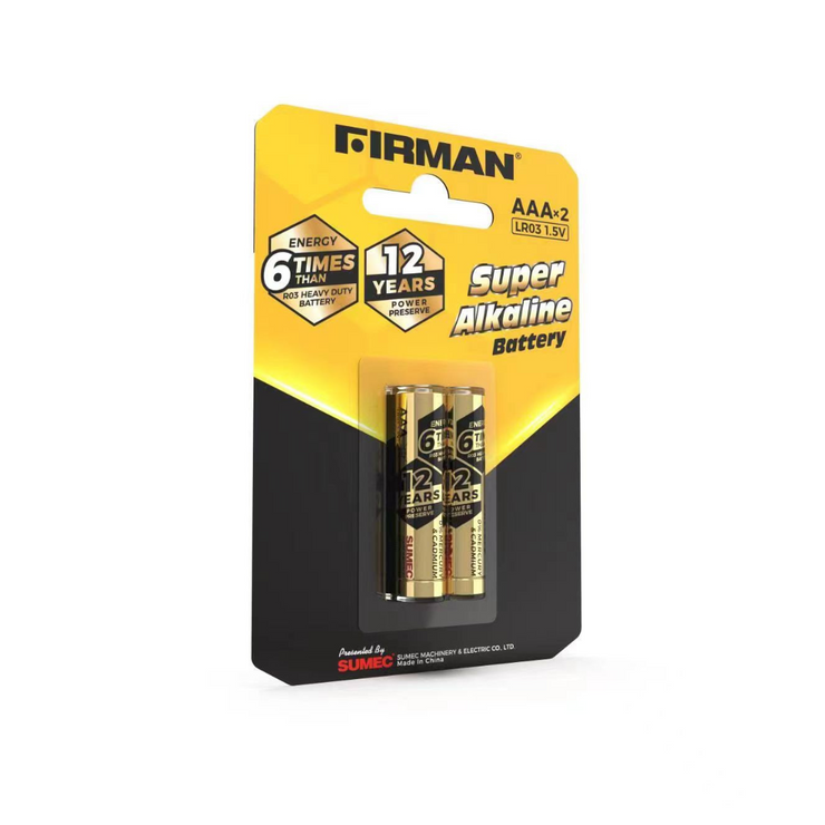 Firman Super Alkaline Battery AAAx2 LR03 1.5V – Sumec Plaza